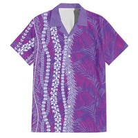 Hawaii Prince Kuhio Family Matching Short Sleeve Bodycon Dress and Hawaiian Shirt Violet Hawaiian Lau Maia With Leis