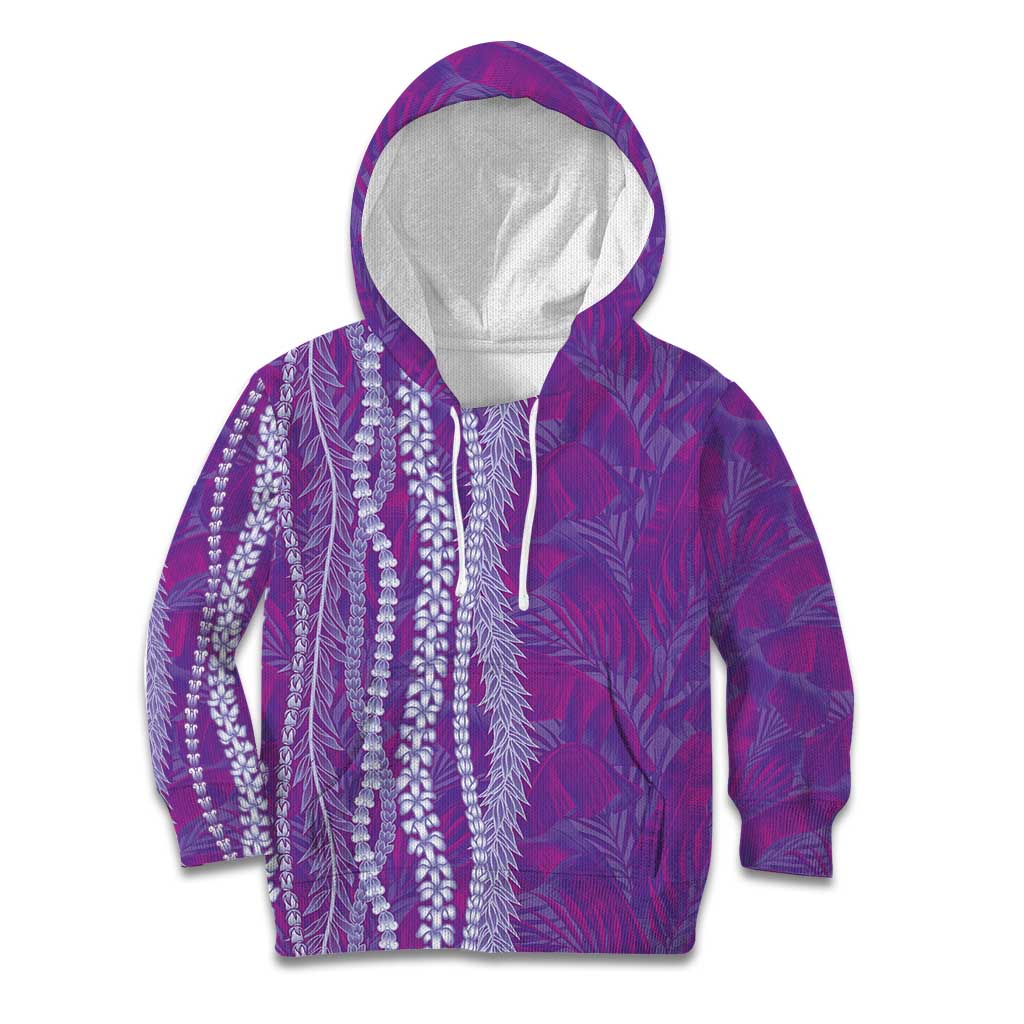 Hawaii Prince Kuhio Kid Hoodie Violet Hawaiian Lau Maia With Leis