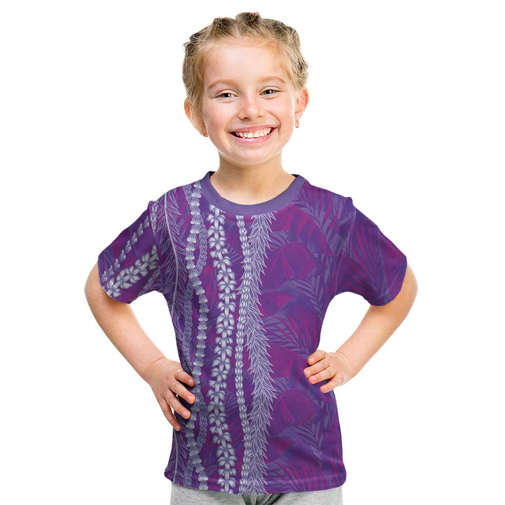 Hawaii Prince Kuhio Kid T Shirt Violet Hawaiian Lau Maia With Leis
