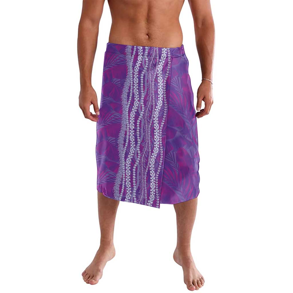 Hawaii Prince Kuhio Lavalava Violet Hawaiian Lau Maia With Leis
