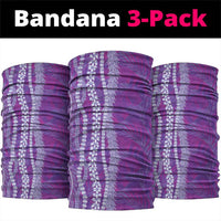 Hawaii Prince Kuhio Neck Gaiter Violet Hawaiian Lau Maia With Leis LT05 package One Size: 25*50cm Violet - Polynesian Pride
