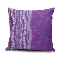 Hawaii Prince Kuhio Pillow Cover Violet Hawaiian Lau Maia With Leis