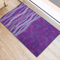 Hawaii Prince Kuhio Rubber Doormat Violet Hawaiian Lau Maia With Leis LT05 - Polynesian Pride