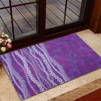 Hawaii Prince Kuhio Rubber Doormat Violet Hawaiian Lau Maia With Leis LT05 - Polynesian Pride