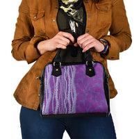 Hawaii Prince Kuhio Shoulder Handbag Violet Hawaiian Lau Maia With Leis