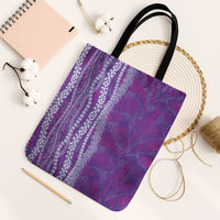 Hawaii Prince Kuhio Tote Bag Violet Hawaiian Lau Maia With Leis