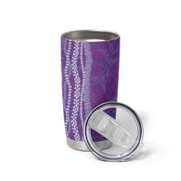 Hawaii Prince Kuhio Tumbler Cup Violet Hawaiian Lau Maia With Leis LT05 - Polynesian Pride