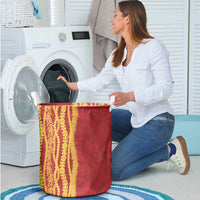 Hawaii Prince Kuhio Laundry Basket Red Hawaiian Lau Maia With Leis