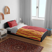 Hawaii Prince Kuhio Bedding Set Red Hawaiian Lau Maia With Leis