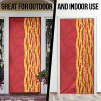 Hawaii Prince Kuhio Door Cover Red Hawaiian Lau Maia With Leis LT05 - Polynesian Pride