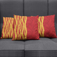 Hawaii Prince Kuhio Pillow Cover Red Hawaiian Lau Maia With Leis LT05 - Polynesian Pride