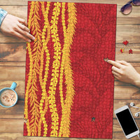 Hawaii Prince Kuhio Puzzle Red Hawaiian Lau Maia With Leis