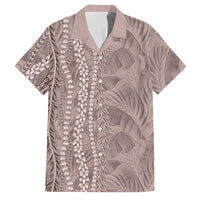 Hawaii Prince Kuhio Family Matching Tank Maxi Dress and Hawaiian Shirt Mocha Hawaiian Lau Maia With Leis