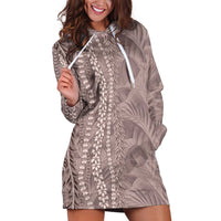 Hawaii Prince Kuhio Hoodie Dress Mocha Hawaiian Lau Maia With Leis