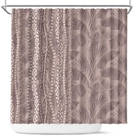Hawaii Prince Kuhio Shower Curtain Mocha Hawaiian Lau Maia With Leis LT05 Mocha - Polynesian Pride
