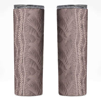 Hawaii Prince Kuhio Skinny Tumbler Mocha Hawaiian Lau Maia With Leis LT05 Mocha - Polynesian Pride