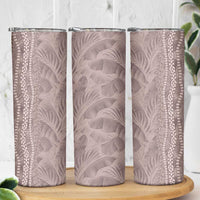 Hawaii Prince Kuhio Skinny Tumbler Mocha Hawaiian Lau Maia With Leis LT05 - Polynesian Pride