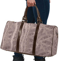 Hawaii Prince Kuhio Travel Bag Mocha Hawaiian Lau Maia With Leis LT05 - Polynesian Pride