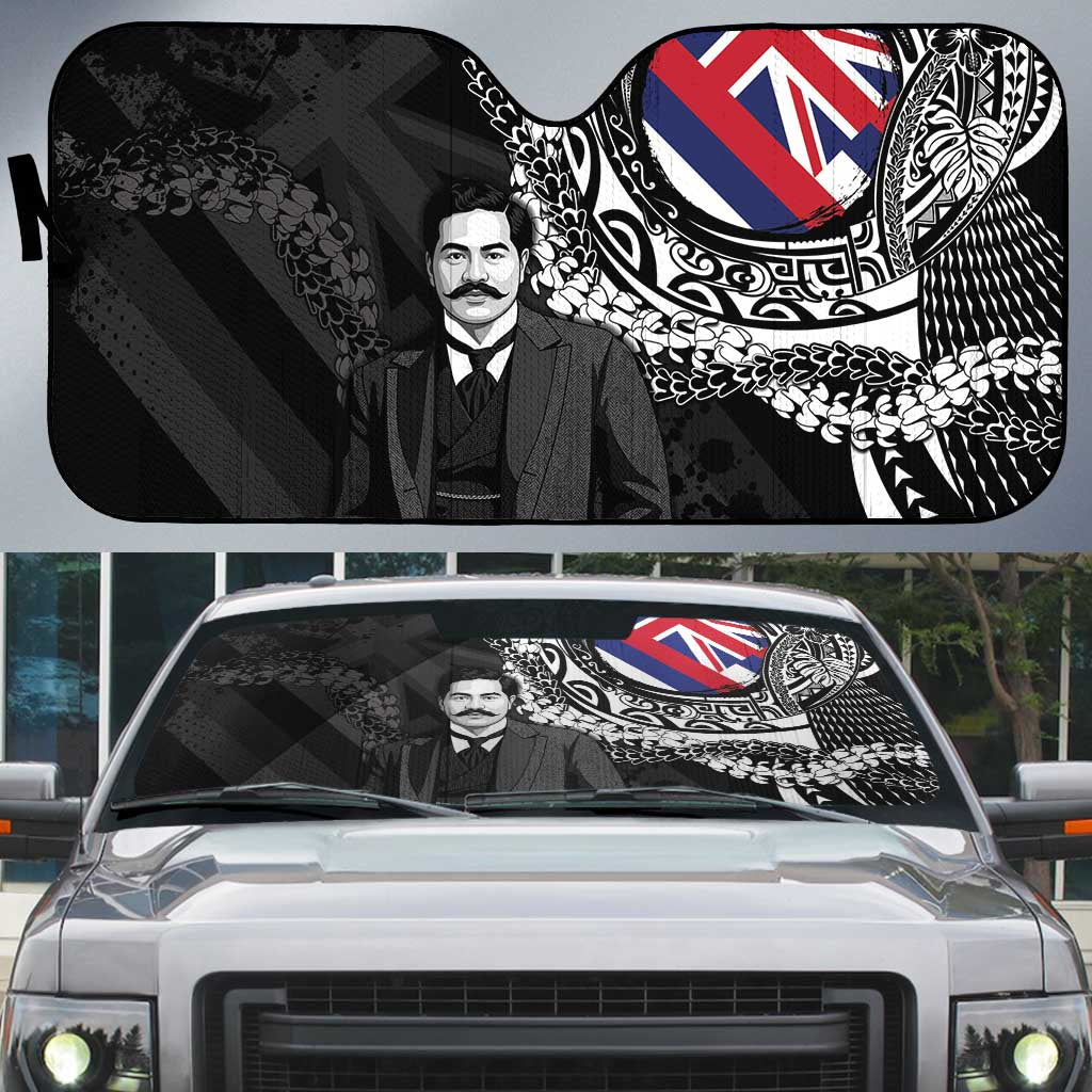 Hawaii Prince Kuhio Auto Sun Shade Hawaiian Maile Lei
