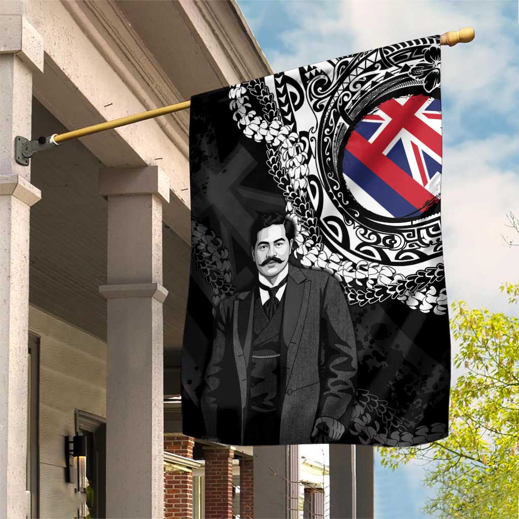 Hawaii Prince Kuhio Garden Flag Hawaiian Maile Lei
