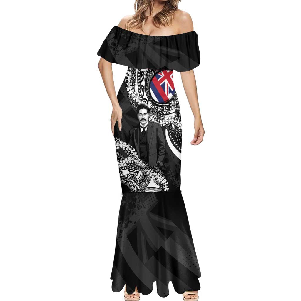Personalised Hawaii Prince Kuhio Mermaid Dress Hawaiian Maile Lei LT05 - Polynesian Pride