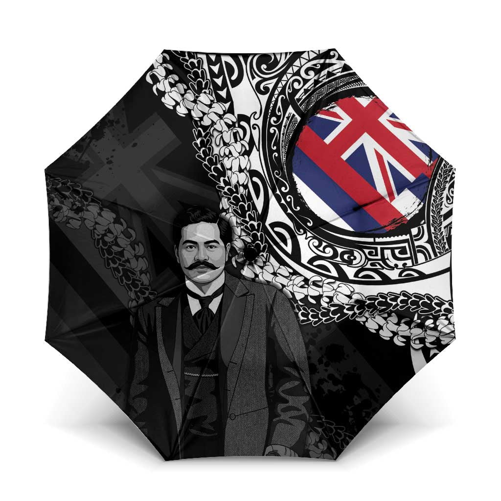 Hawaii Prince Kuhio Umbrella Hawaiian Maile Lei