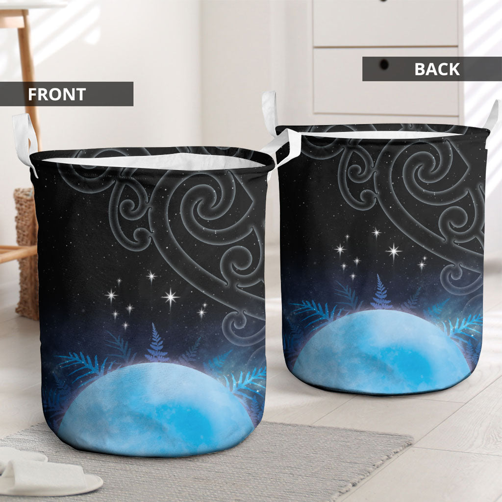 New Zealand Matariki Laundry Basket Pleiades Star Cluster Blue Galaxy LT05 - Polynesian Pride