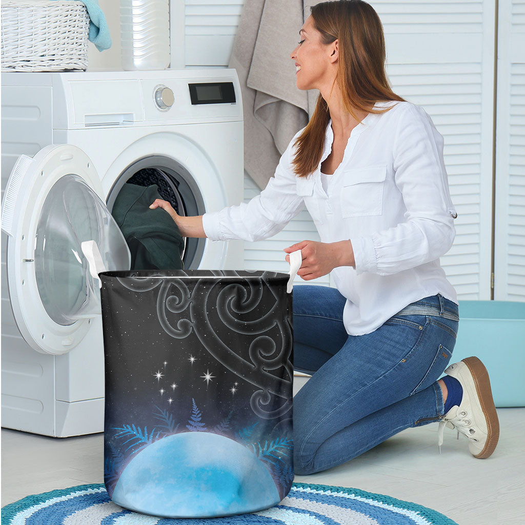 New Zealand Matariki Laundry Basket Pleiades Star Cluster Blue Galaxy LT05 - Polynesian Pride