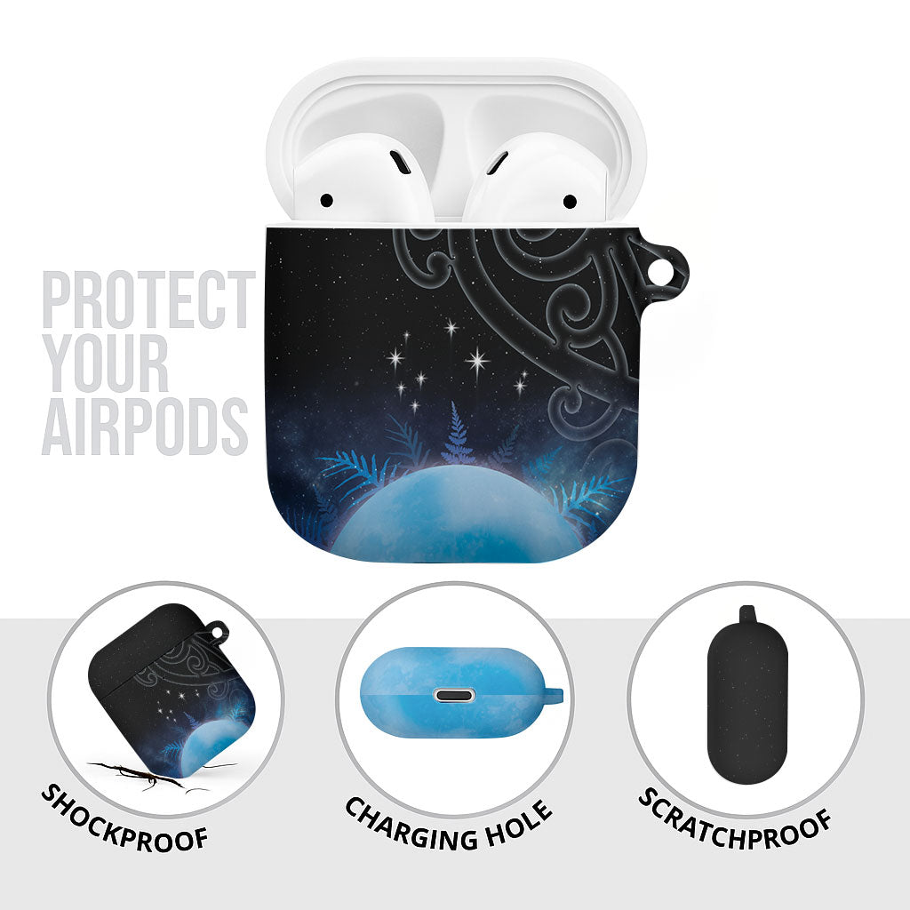 New Zealand Matariki AirPods Case Pleiades Star Cluster Blue Galaxy