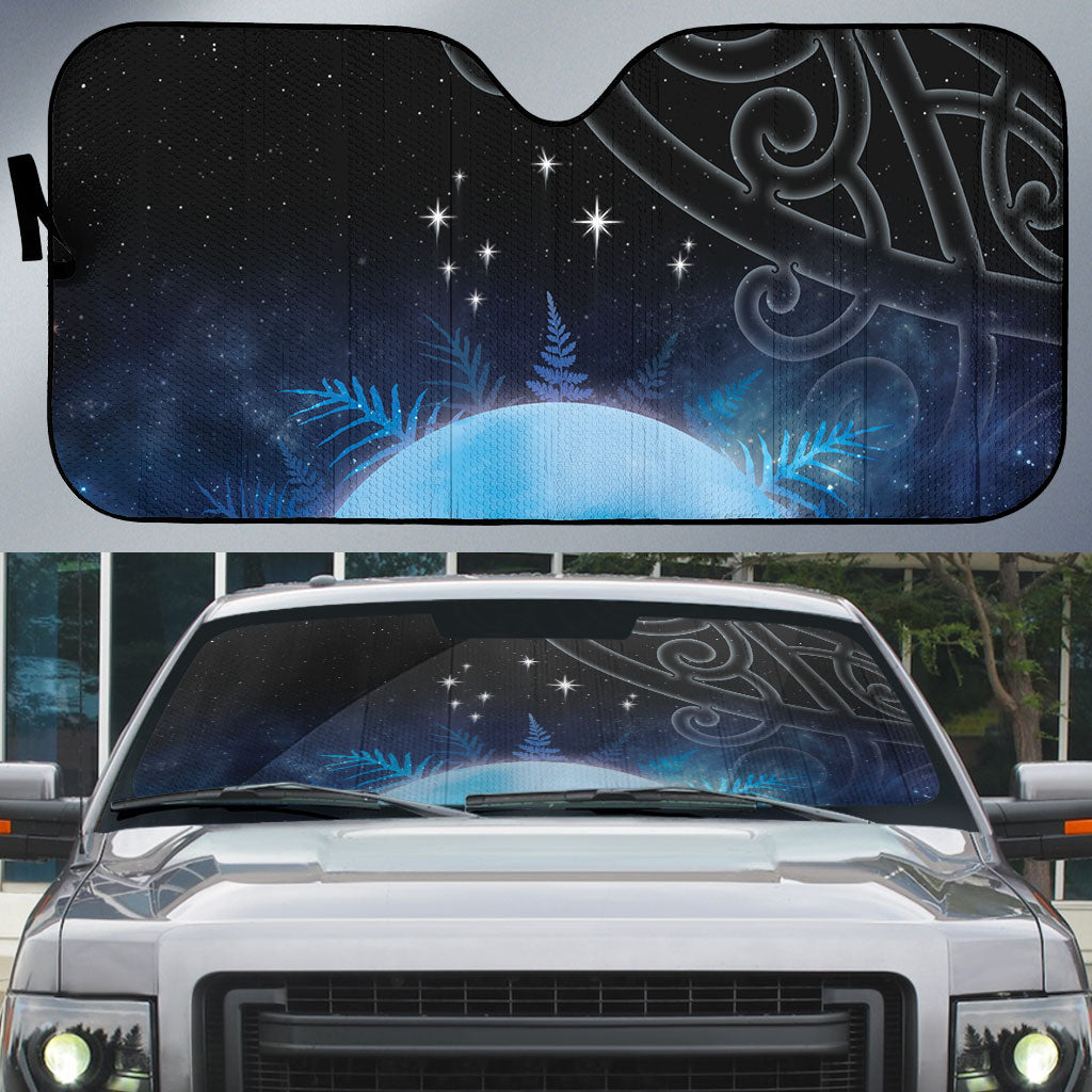 New Zealand Matariki Auto Sun Shade Pleiades Star Cluster Blue Galaxy