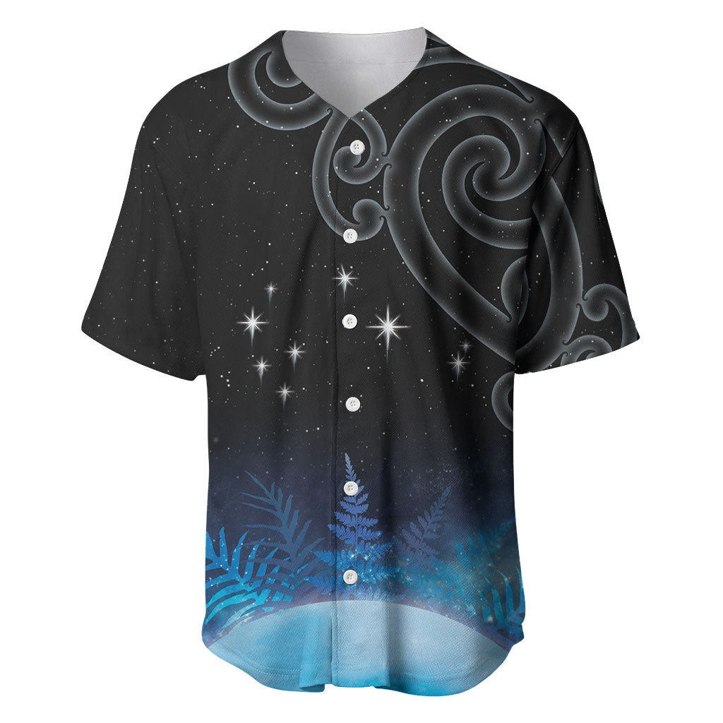 New Zealand Matariki Baseball Jersey Pleiades Star Cluster Blue Galaxy LT05 Blue - Polynesian Pride