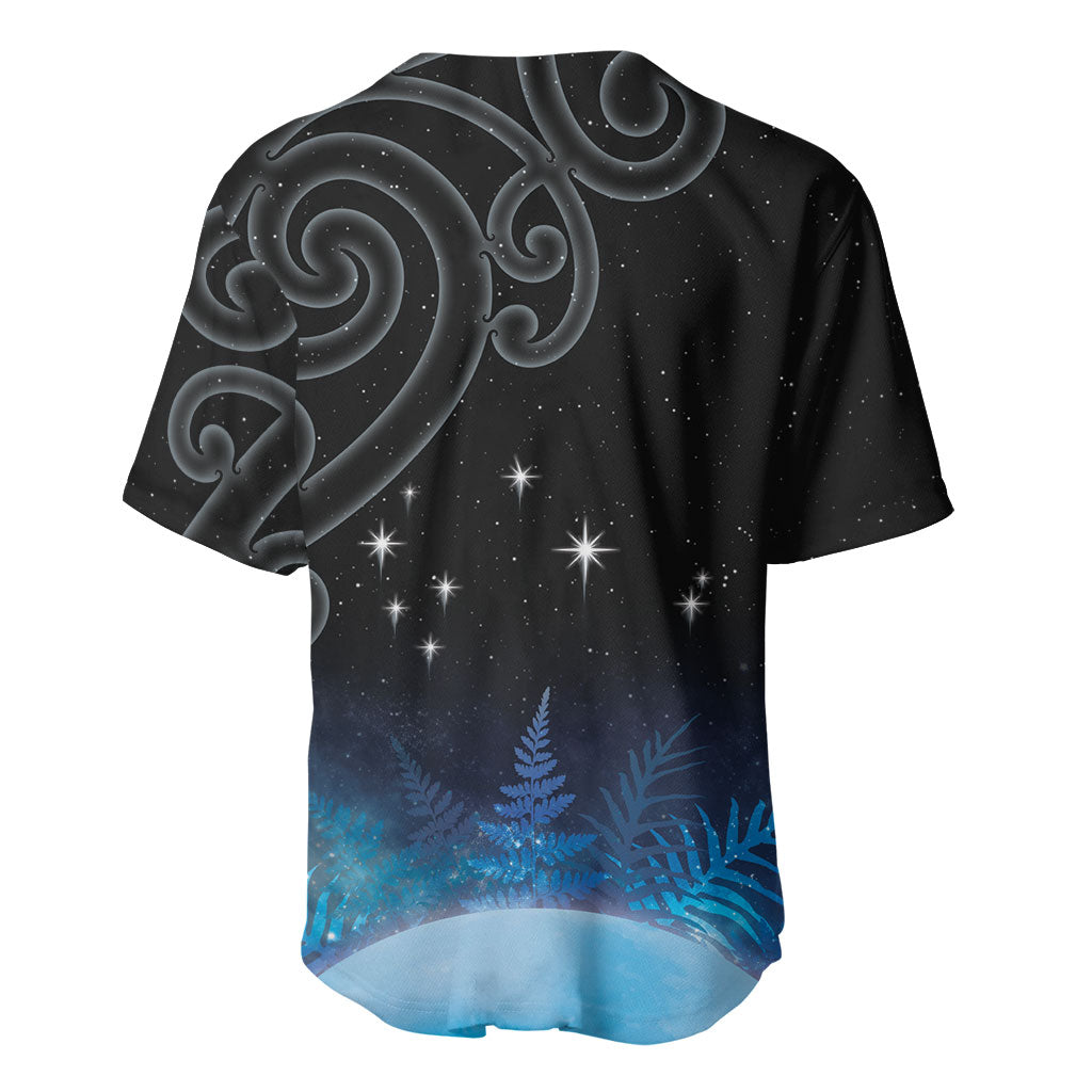 New Zealand Matariki Baseball Jersey Pleiades Star Cluster Blue Galaxy LT05 - Polynesian Pride