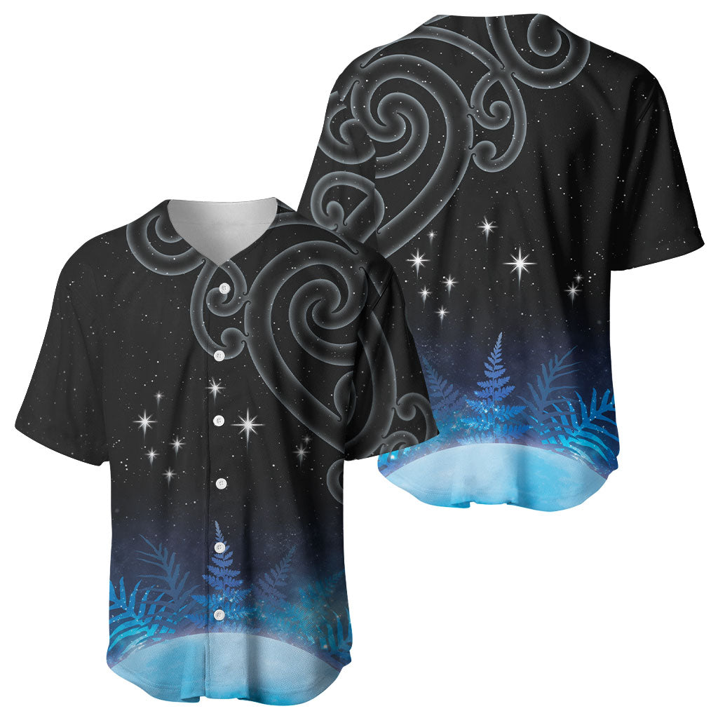 New Zealand Matariki Baseball Jersey Pleiades Star Cluster Blue Galaxy LT05 - Polynesian Pride