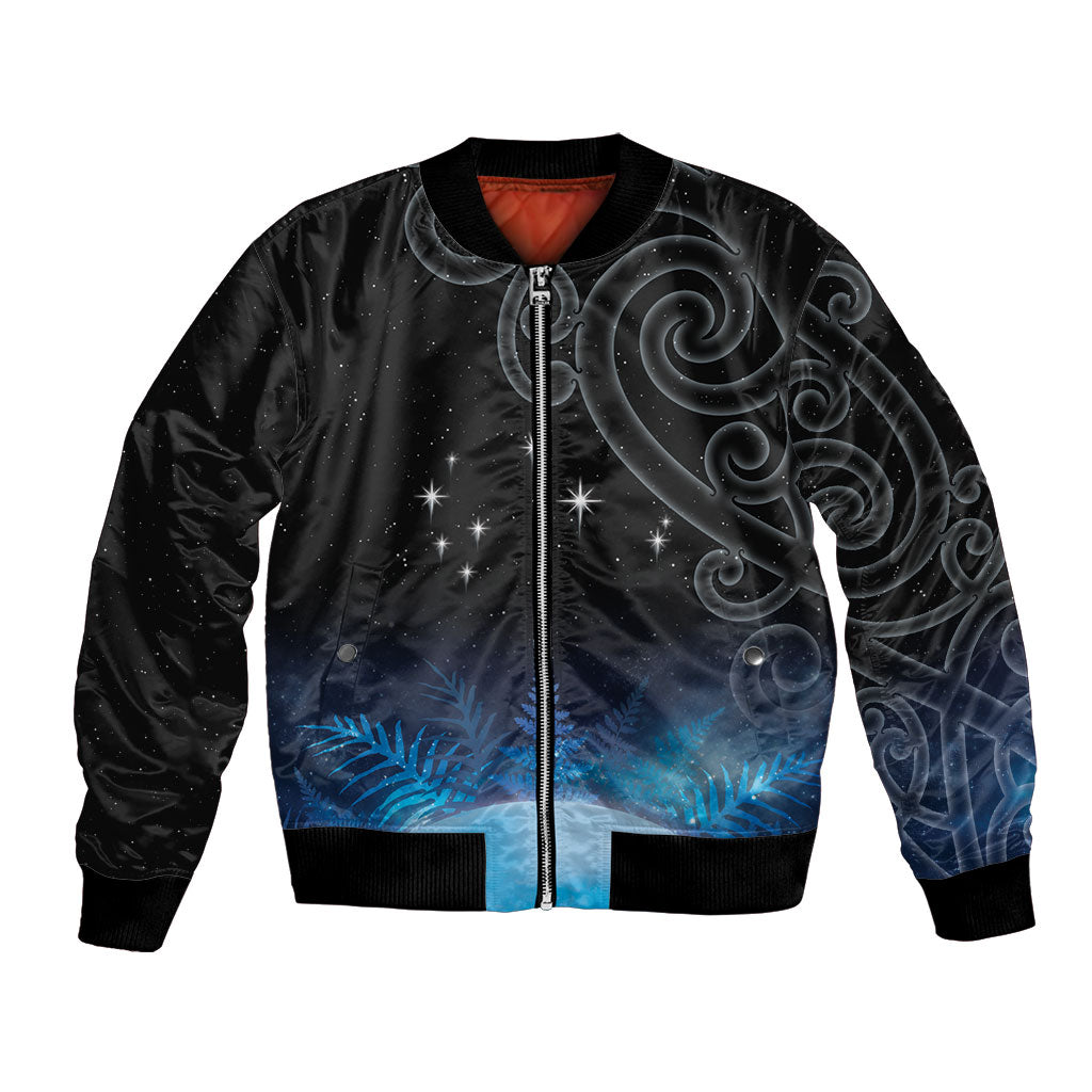New Zealand Matariki Bomber Jacket Pleiades Star Cluster Blue Galaxy