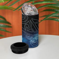 New Zealand Matariki 4 in 1 Can Cooler Tumbler Pleiades Star Cluster Blue Galaxy