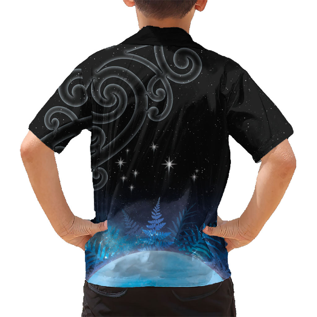 New Zealand Matariki Family Matching Tank Maxi Dress and Hawaiian Shirt Pleiades Star Cluster Blue Galaxy LT05 - Polynesian Pride