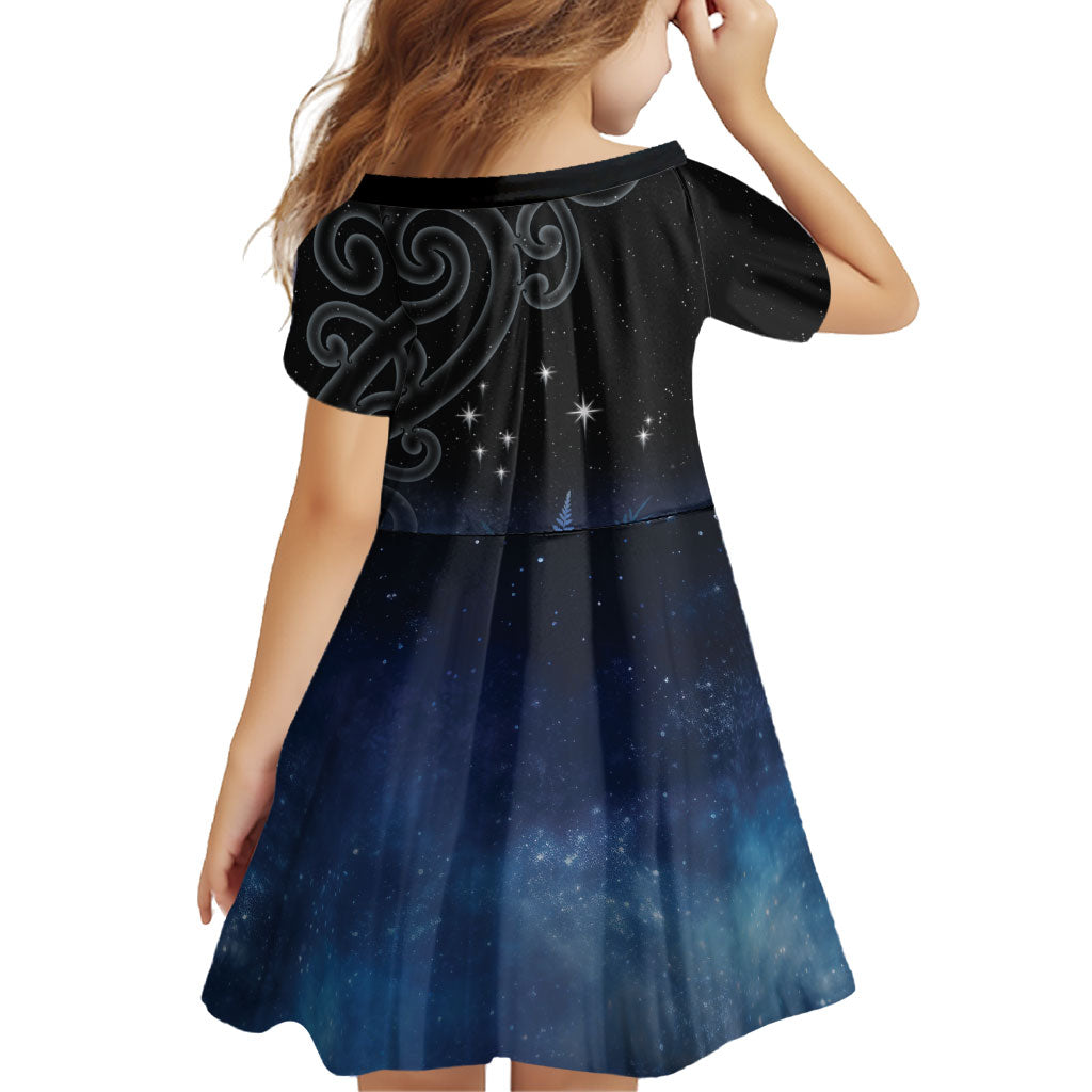 New Zealand Matariki Family Matching Tank Maxi Dress and Hawaiian Shirt Pleiades Star Cluster Blue Galaxy LT05 - Polynesian Pride