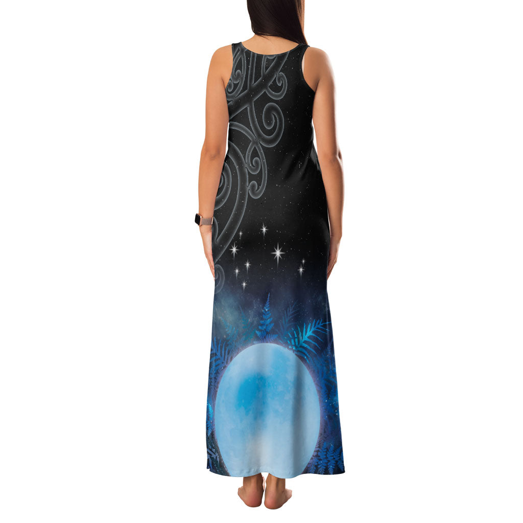 New Zealand Matariki Family Matching Tank Maxi Dress and Hawaiian Shirt Pleiades Star Cluster Blue Galaxy LT05 - Polynesian Pride
