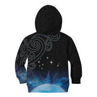 New Zealand Matariki Kid Hoodie Pleiades Star Cluster Blue Galaxy LT05 - Polynesian Pride