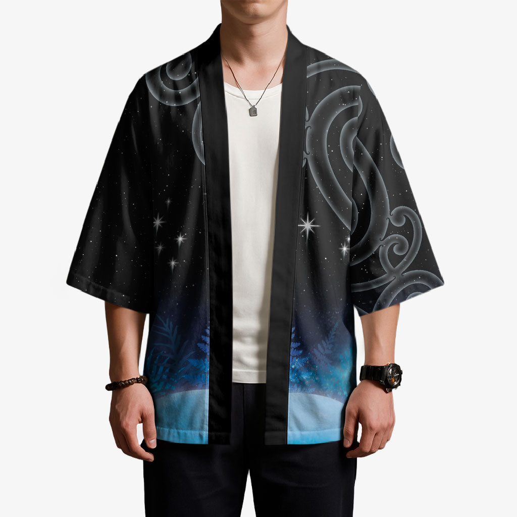 New Zealand Matariki Kimono Pleiades Star Cluster Blue Galaxy