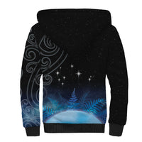 New Zealand Matariki Sherpa Hoodie Pleiades Star Cluster Blue Galaxy