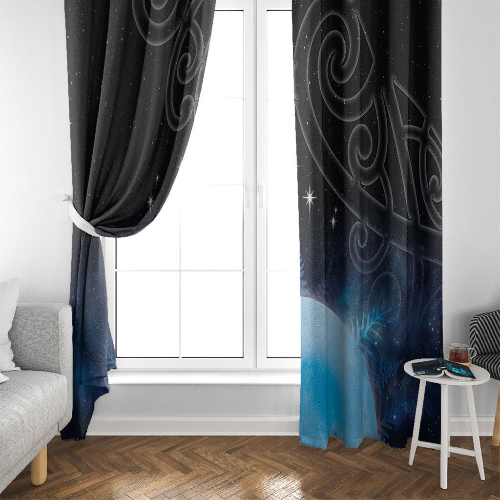 New Zealand Matariki Window Curtain Pleiades Star Cluster Blue Galaxy LT05 - Polynesian Pride
