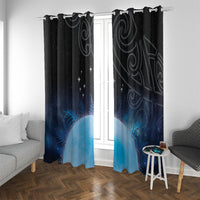 New Zealand Matariki Window Curtain Pleiades Star Cluster Blue Galaxy LT05 With Grommets Blue - Polynesian Pride
