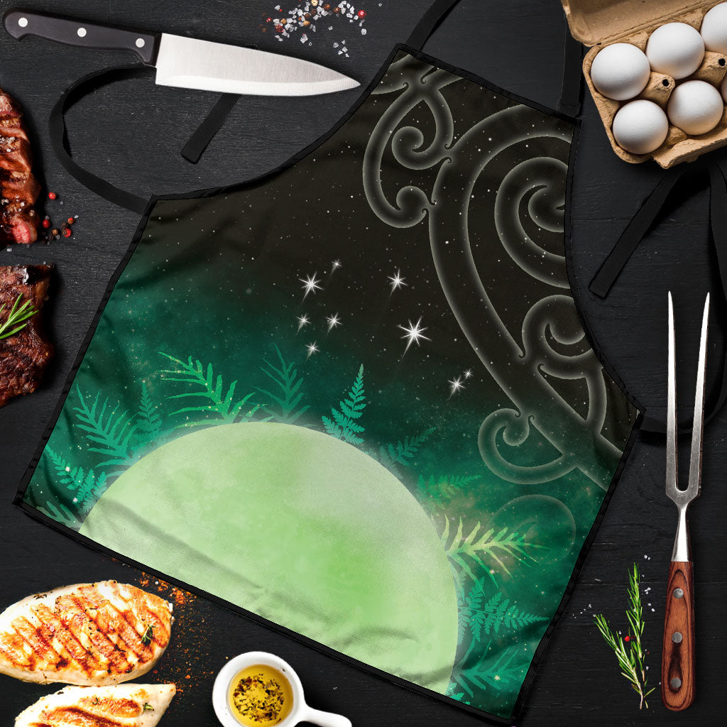 New Zealand Matariki Apron Pleiades Star Cluster Green Galaxy LT05 Green - Polynesian Pride