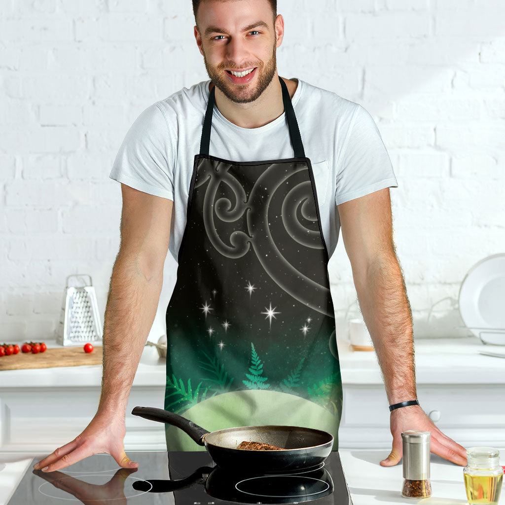 New Zealand Matariki Apron Pleiades Star Cluster Green Galaxy LT05 - Polynesian Pride