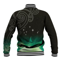 New Zealand Matariki Baseball Jacket Pleiades Star Cluster Green Galaxy LT05 - Polynesian Pride