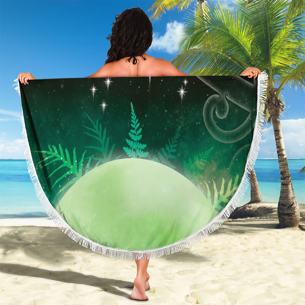New Zealand Matariki Beach Blanket Pleiades Star Cluster Green Galaxy