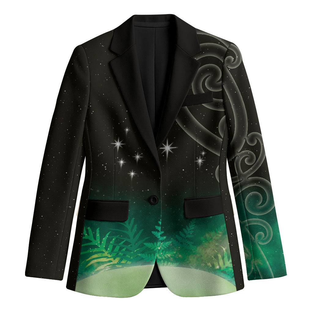 New Zealand Matariki Blazer Pleiades Star Cluster Green Galaxy LT05 Unisex Green - Polynesian Pride