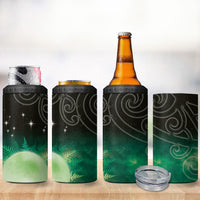 New Zealand Matariki 4 in 1 Can Cooler Tumbler Pleiades Star Cluster Green Galaxy