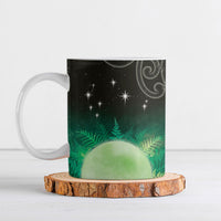 New Zealand Matariki Ceramic Mug Pleiades Star Cluster Green Galaxy